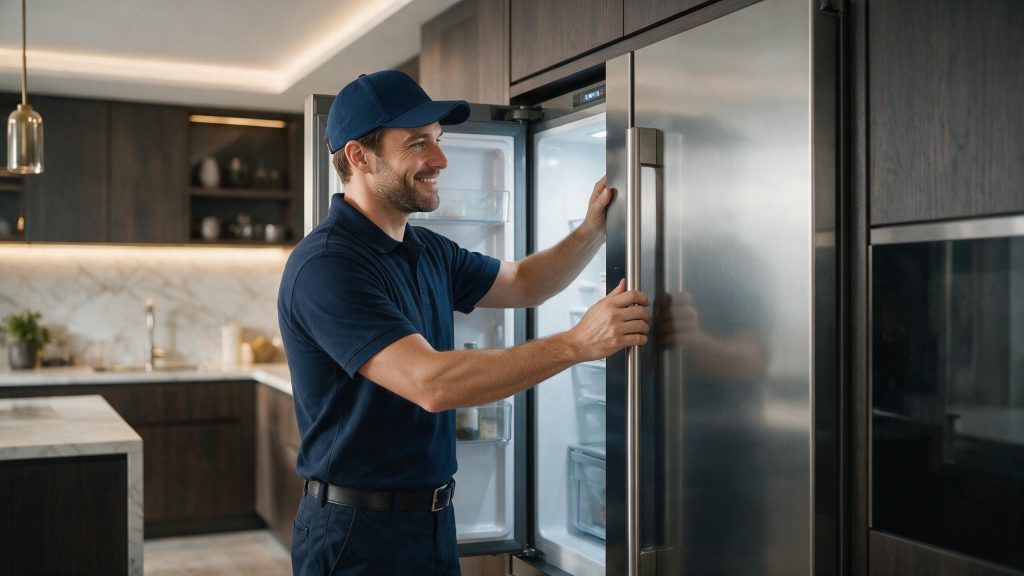 Liebherr appliance technician working in a Los Angeles home